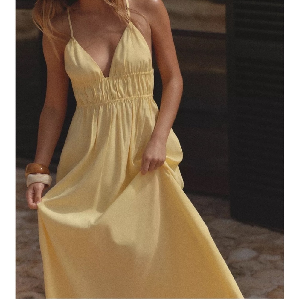 NWT Zara Yellow Midi Dress